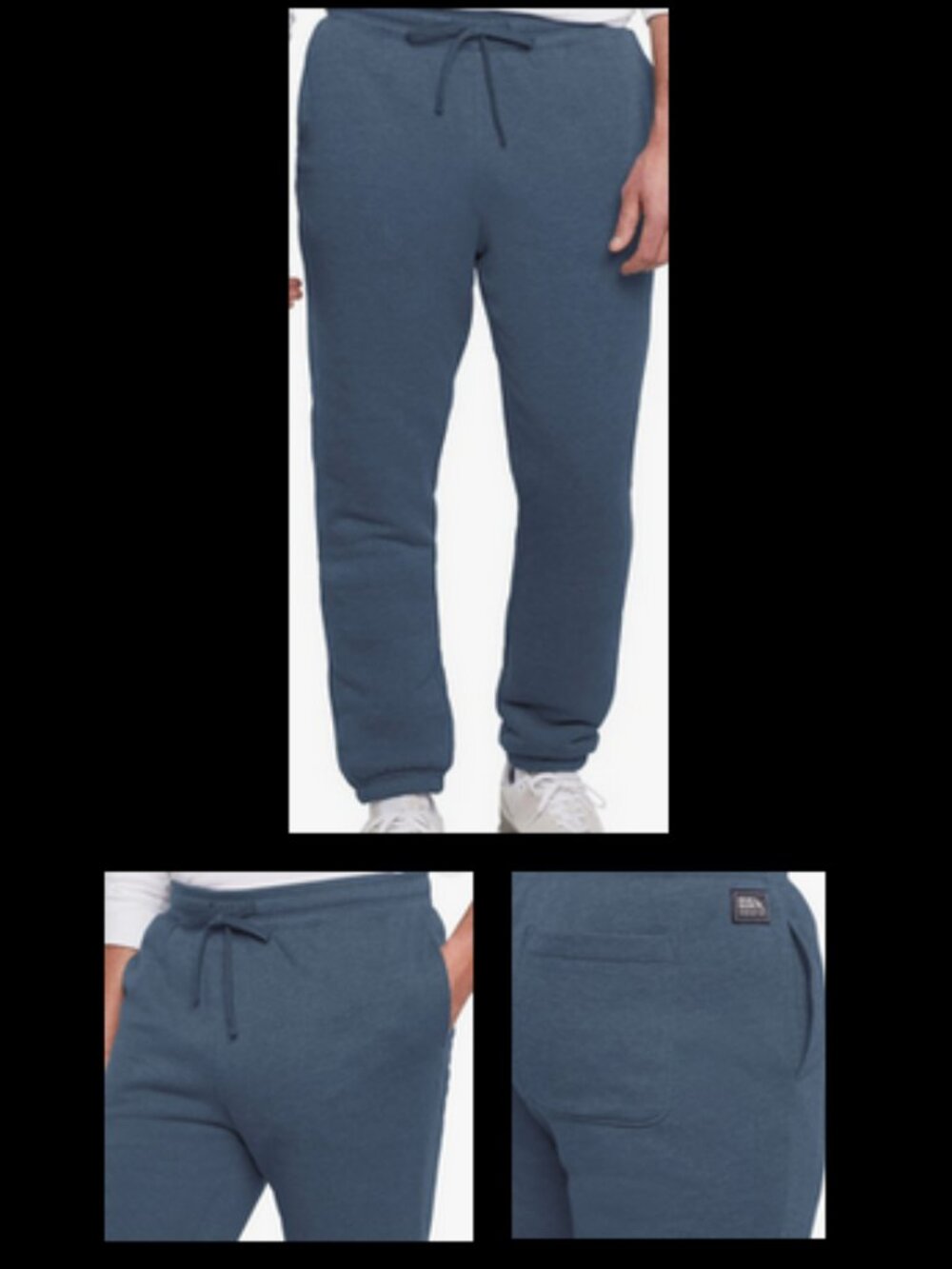 NWT Eddie Bauer Men's Pants Blue Faux Shearling Lined Jogger Sweatpants Mens XXL
